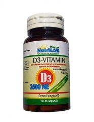NutriLAB D3 2500 NE Vitamin kapszula 30X