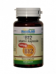 NutriLAB B12 vitamin vega kapsz 500 µg 30X