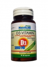 NutriLAB D3 2500 NE Vitamin kapszula 30X